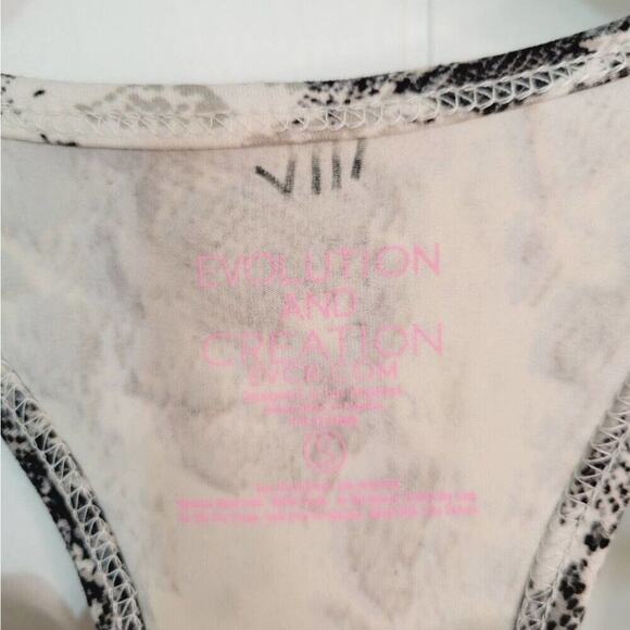 Evolution & Creation Womens Small Snakeskin Animal Print Racerback Crop Tank Top - Picture 4 of 7